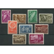 RUMANIA 1959 FRUTOS ANIMALES FLORES SERIE COMPLETA DE ESTAMPILLAS MINT 11 EUROS